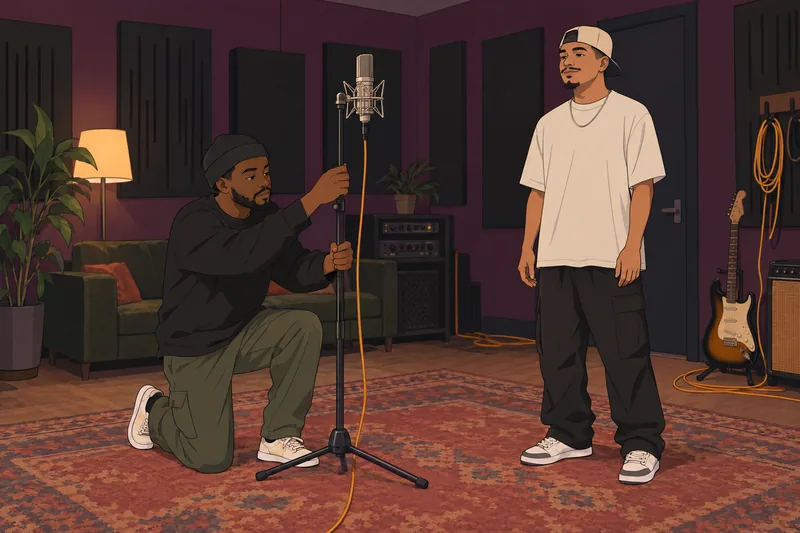Travis Scott Quiz shows a studio rehearsal.