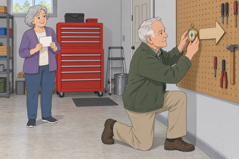 Trivia Quiz for: a senior checks a compass.
