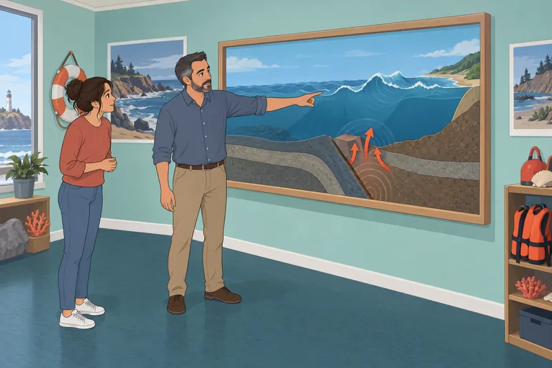 Tsunami Quiz shows a coastal science lesson.