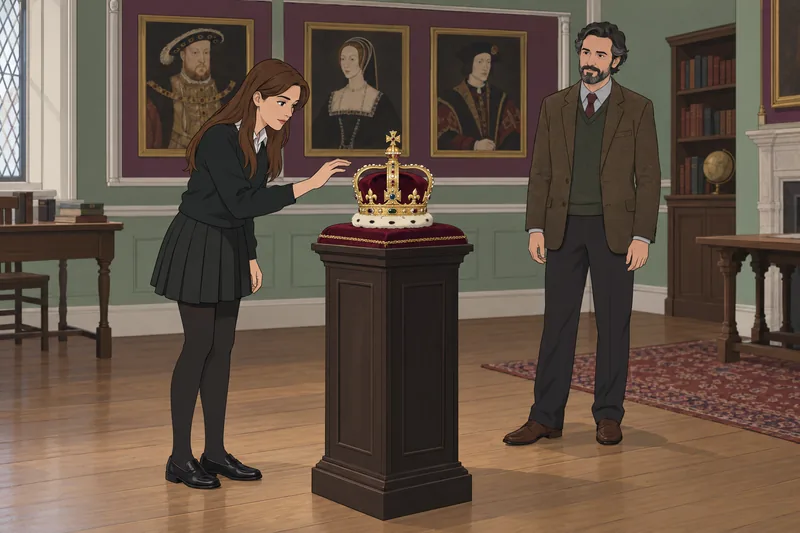 Quiz sobre los Tudor muestra una corona.