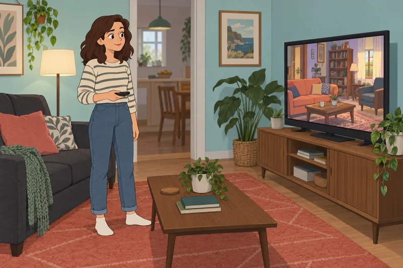 Quiz sobre series: espectadora reconoce una escena.