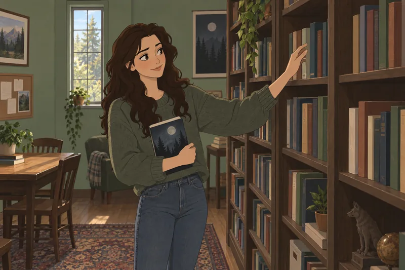 Twilight What Character: Reader studies a moonlit novel.