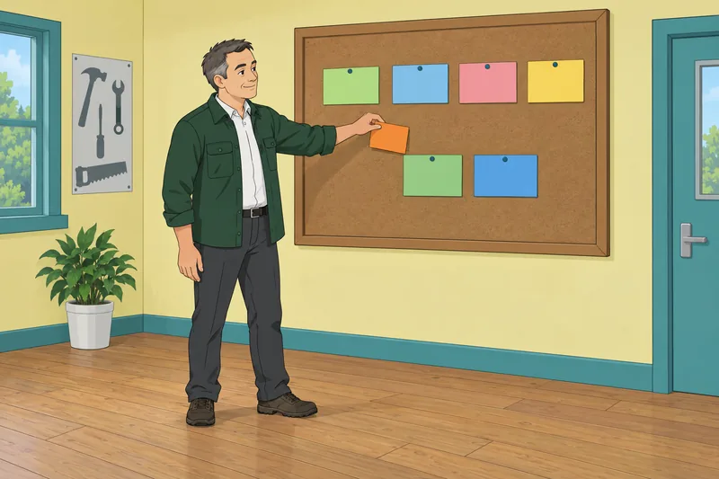 Type A or instructor rearranges planning cards.