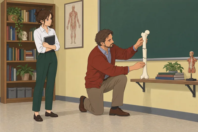 Types of Fractures appear in a classroom lesson.
