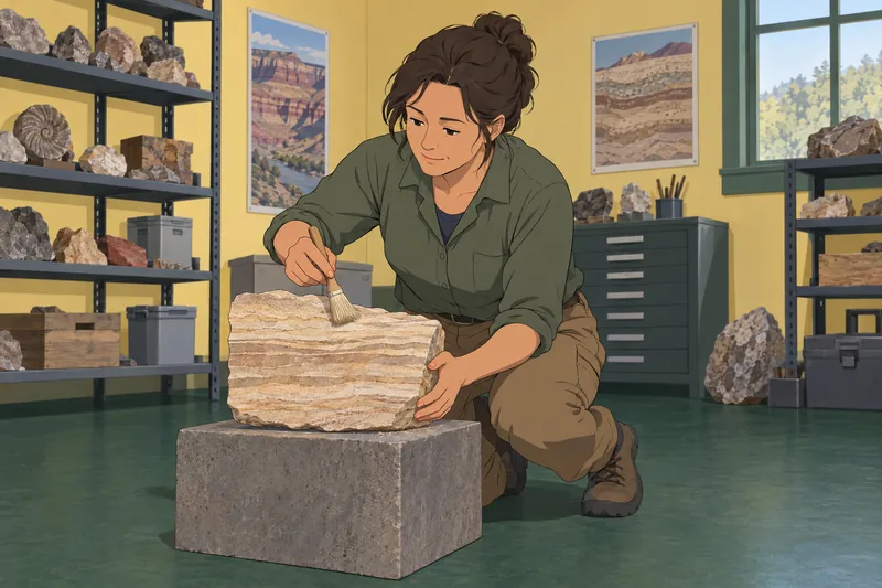 This Types of Rocks scene reveals sandstone layers.