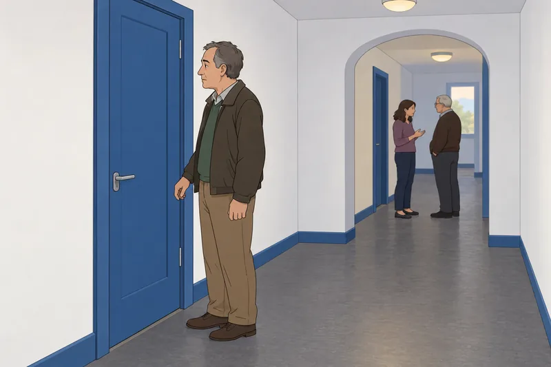 UCLA Loneliness Scale shows a man waiting outside.