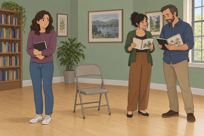 UCLA Loneliness Scale shows a woman standing apart.