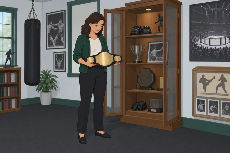 UFC Fighter Quiz shows a championship belt.
