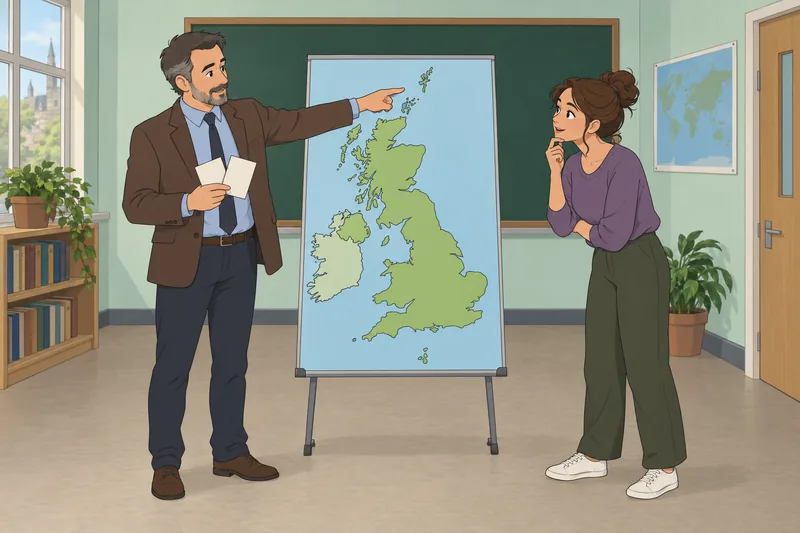 UK General Knowledge appears in a classroom.