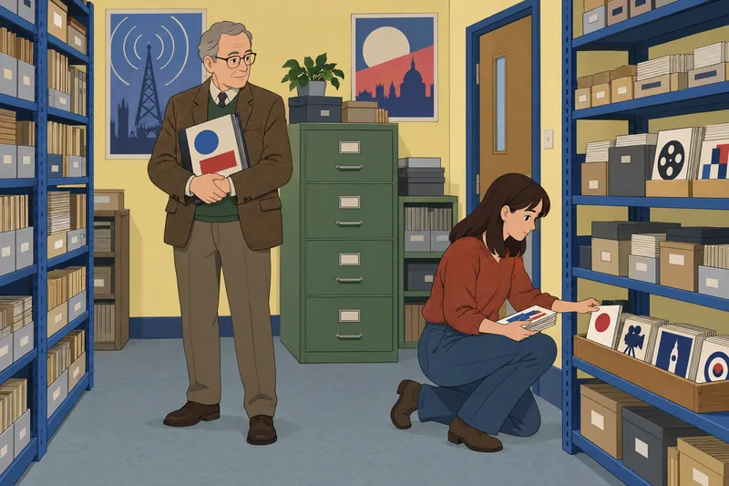 Quiz sobre la televisión en un archivo.