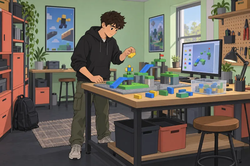 Ultimate Roblox Quiz shows a careful building moment.