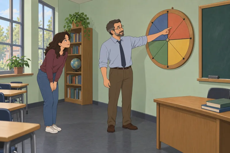 Unit Circle Quiz: tutor points to a circle.