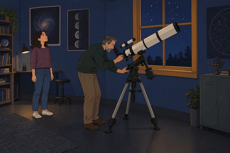 Universe Quiz: a telescope in an observatory.