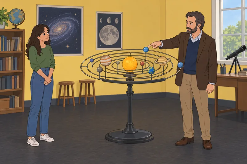 Universe Quiz: an orrery lesson in class.