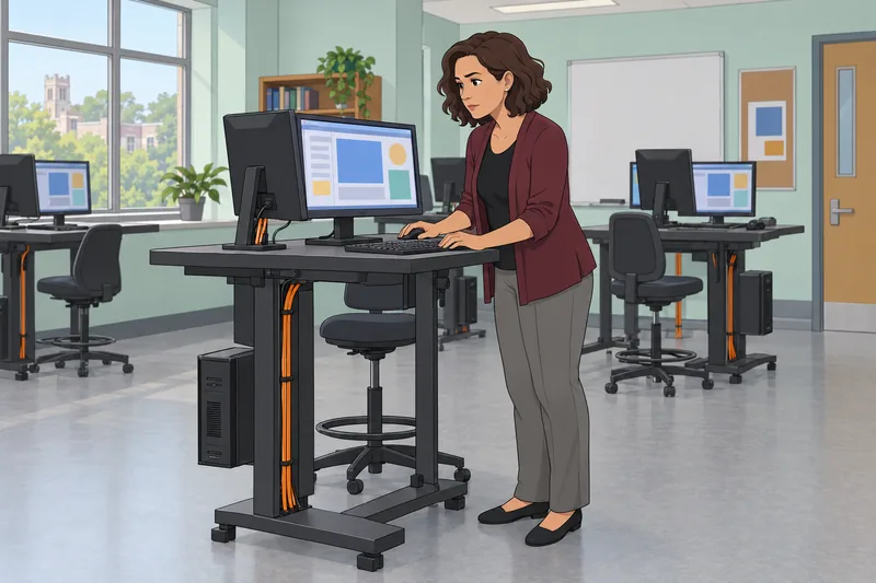 University Digital Educational instructor checks access.