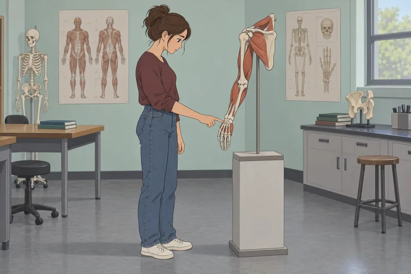 El cuestionario de anatomía usa un modelo.