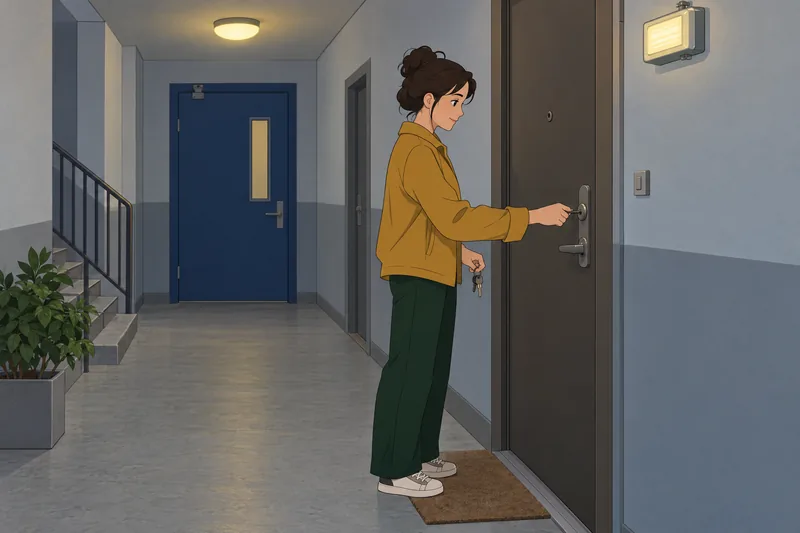 Urban Residents' Psychological shows a secured doorway.