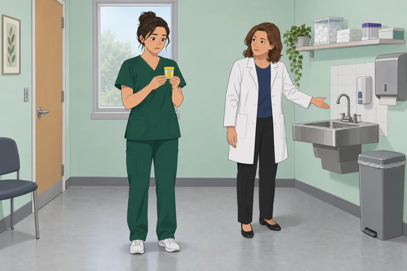 Urinary Elimination Nursing reviews specimen collection in clinic.
