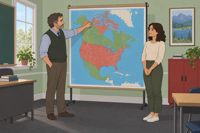 Repaso: cuestionario sobre el mapa en clase.
