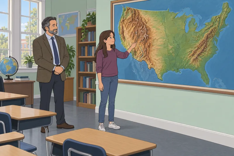 US Mountain Ranges knowledge check in class.