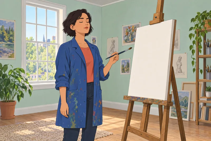 Emotion Use Test depicts pausing before creative work.