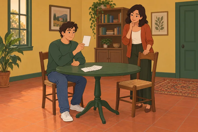 cuestionario VAK: Tarjetas sugieren una preferencia visual.