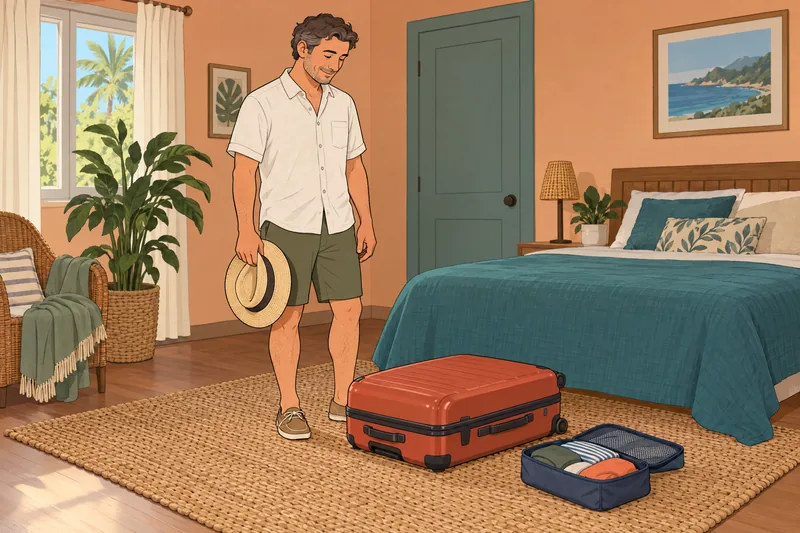 Quiz para encontrar: una maleta espera el viaje.