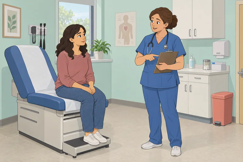 Vaginal Health Quiz shows a calm clinic review.