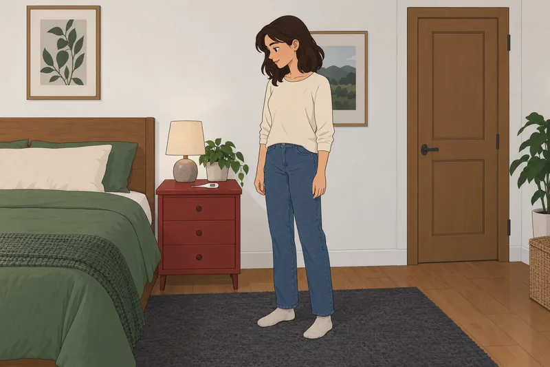 Escena: cuestionario sobre la salud vaginal, termómetro.