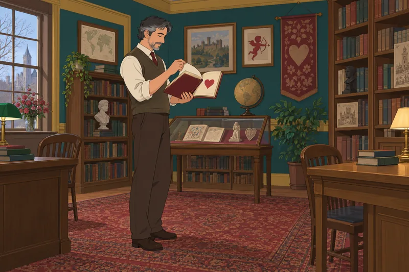 Valentine's Day Quiz links a book with tradition.