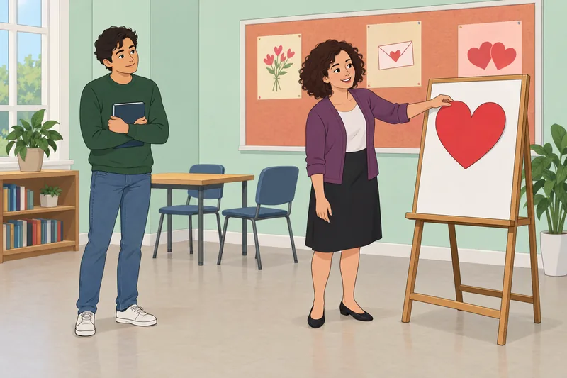El cuestionario sobre el corazón presenta un símbolo.