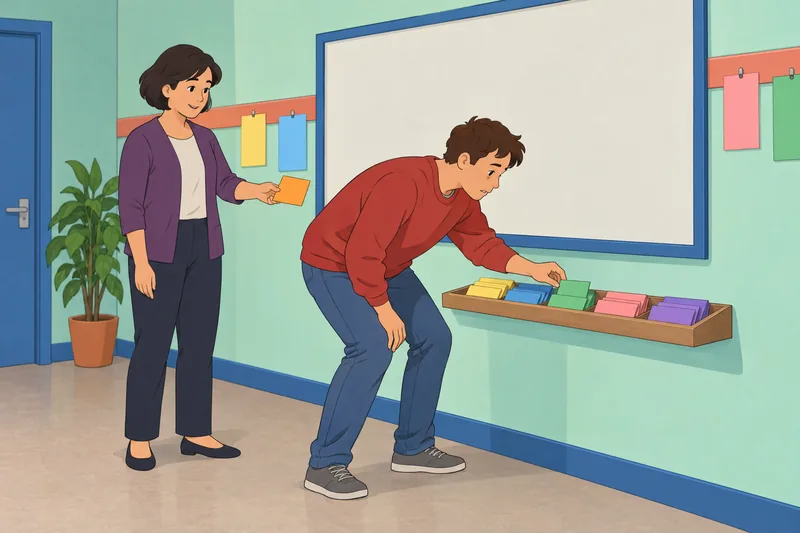 Verbal IQ Test shows concept sorting in class.