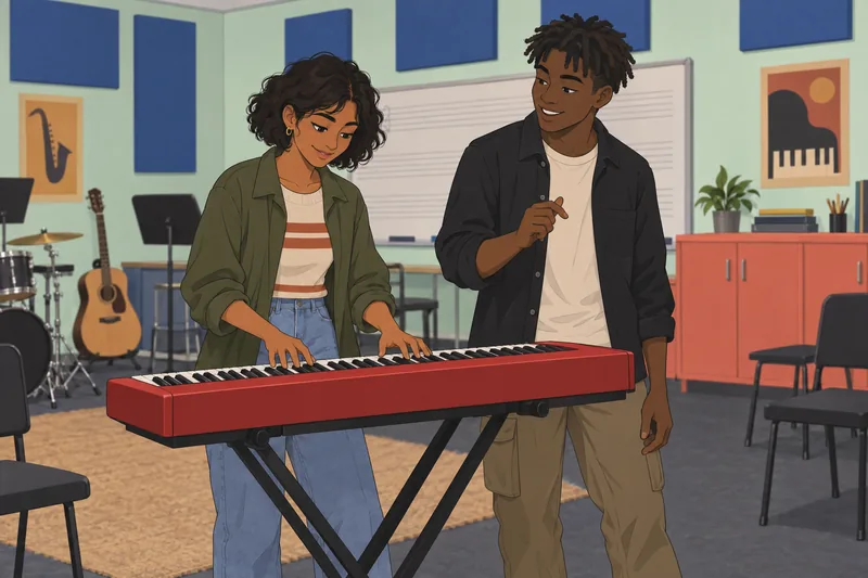 Victorious Character Quiz captures a keyboard rehearsal.