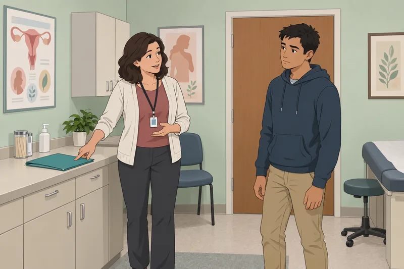 Virgin Quiz appears in a calm clinic lesson.