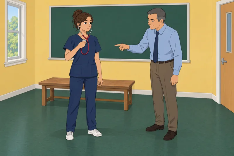 Vital Signs Quiz shows stethoscope practice.