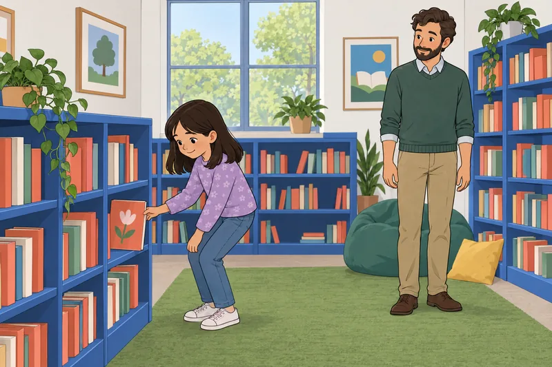 cuestionario de vocabulario: una niña consulta un libro.