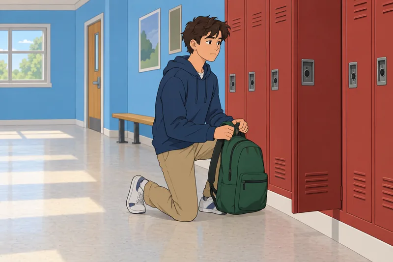 Adolescent Voluntary Regulation during a hallway transition.