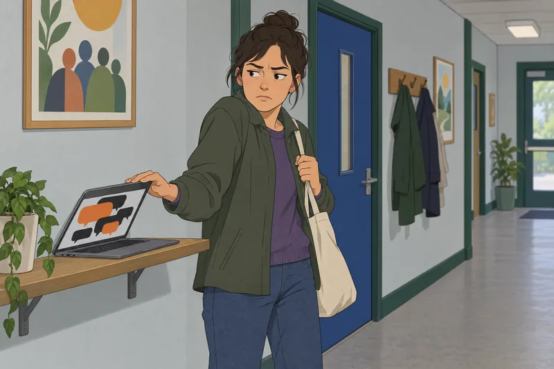 Cyberbullying Vulnerability Scale: visitor closes a laptop.