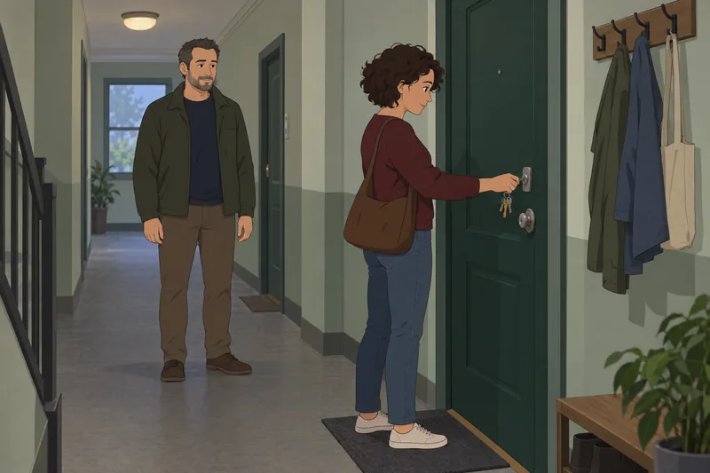 Was I Roofied, securing a hallway door.