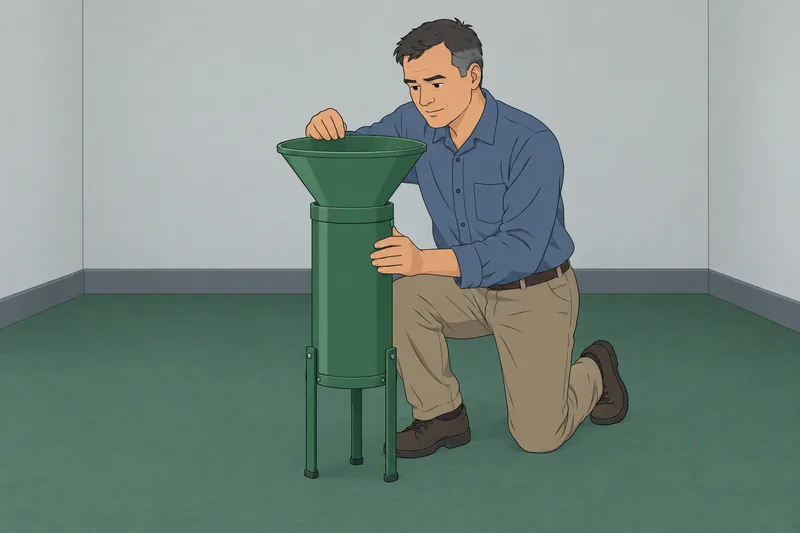 Weather and Climate: Technician checks rain gauge.