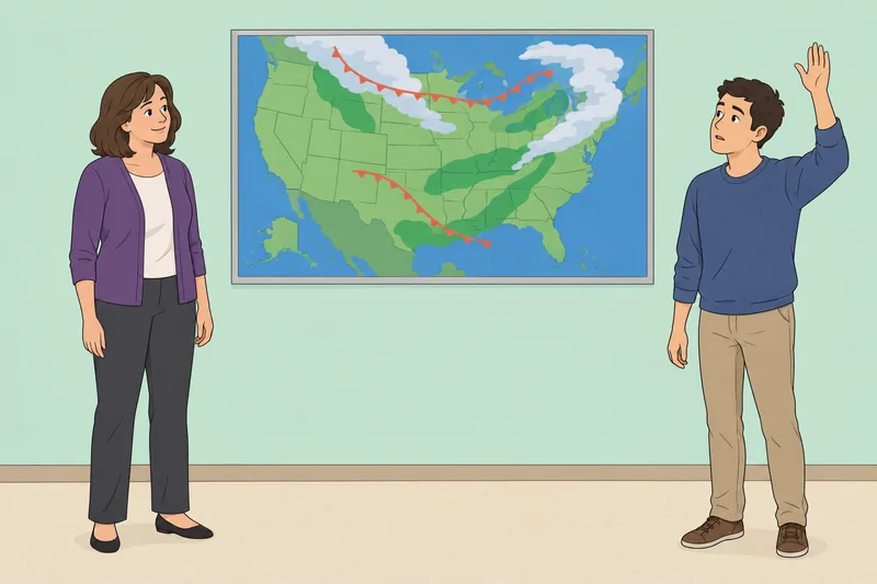 cuestionario sobre el: estudiante observa un mapa.