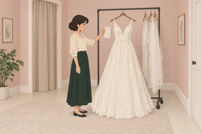 Quiz sobre vestidos muestra una novia comparando siluetas.