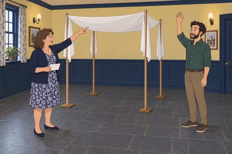 Wedding Pub Quiz explores a canopy tradition.