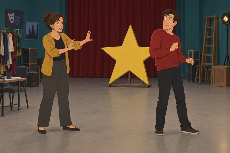 Wedgie Quiz: two adults rehearse a harmless fakeout.