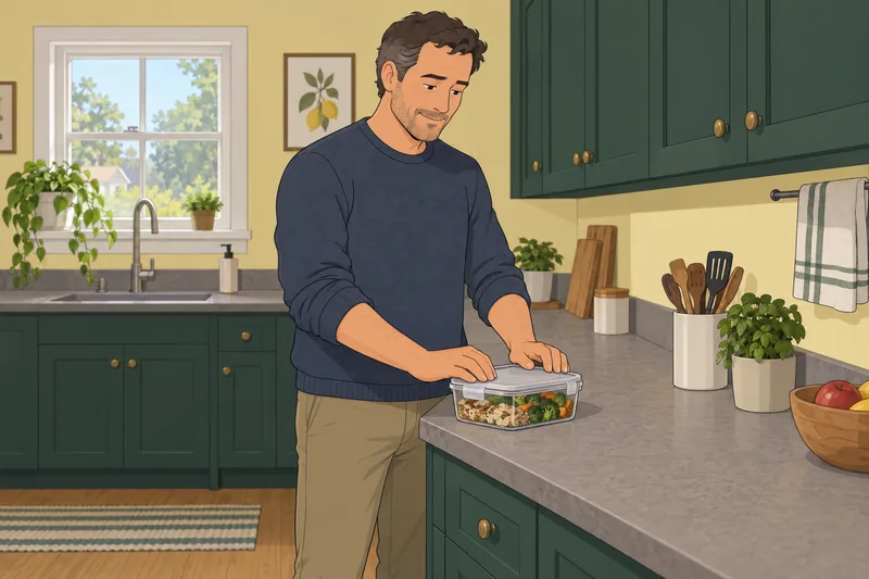 Quiz de estrategia: hombre prepara verduras.