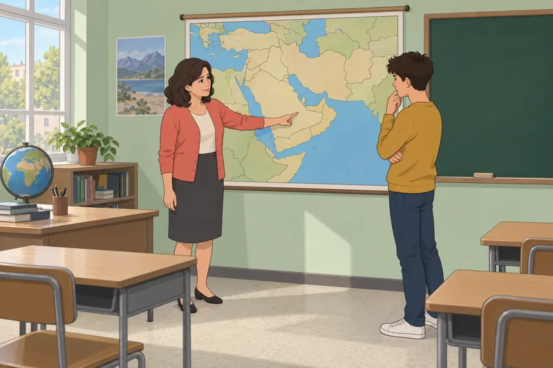 Resuelve el cuestionario sobre el mapa.