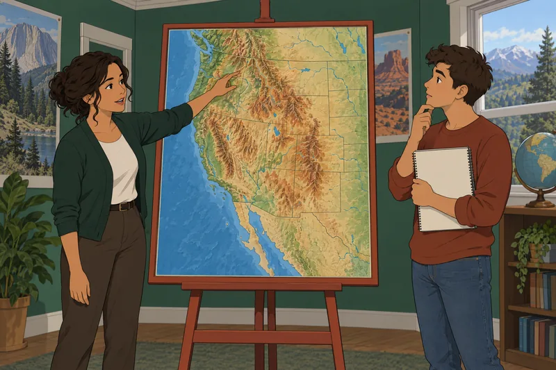 West Region Quiz maps western landforms.