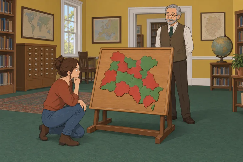 El cuestionario sobre el mapa muestra fronteras vecinas.