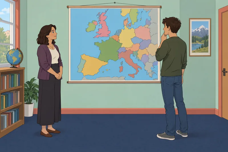 El cuestionario sobre el mapa aparece en clase.