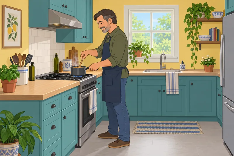 What Am I: a cook stirs warm soup.